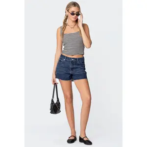 Sahara High Rise Denim Shorts