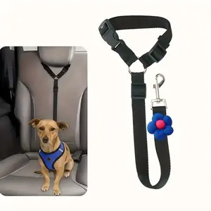 Dog Car Seat Belt – Adjustable, Durable & Easy to Use. Keep Your Pet Safe While Driving