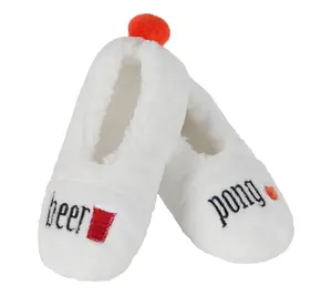 Memoi Women's Beer Pong Sherpa Lined Slippers
