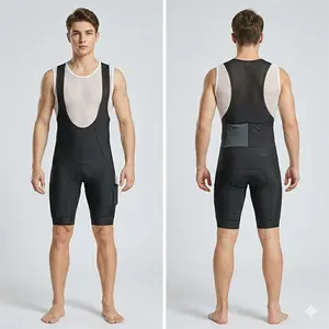 CEROTIPOLAR Men's Cycling Bibs Shorts | UPF50+ 2Phone Side Pockets , Secure Rear zipper pocket,Extra 2 rear pockets, 4D Agis Chamois No Chafing Breathable,anti slip leg cuffs