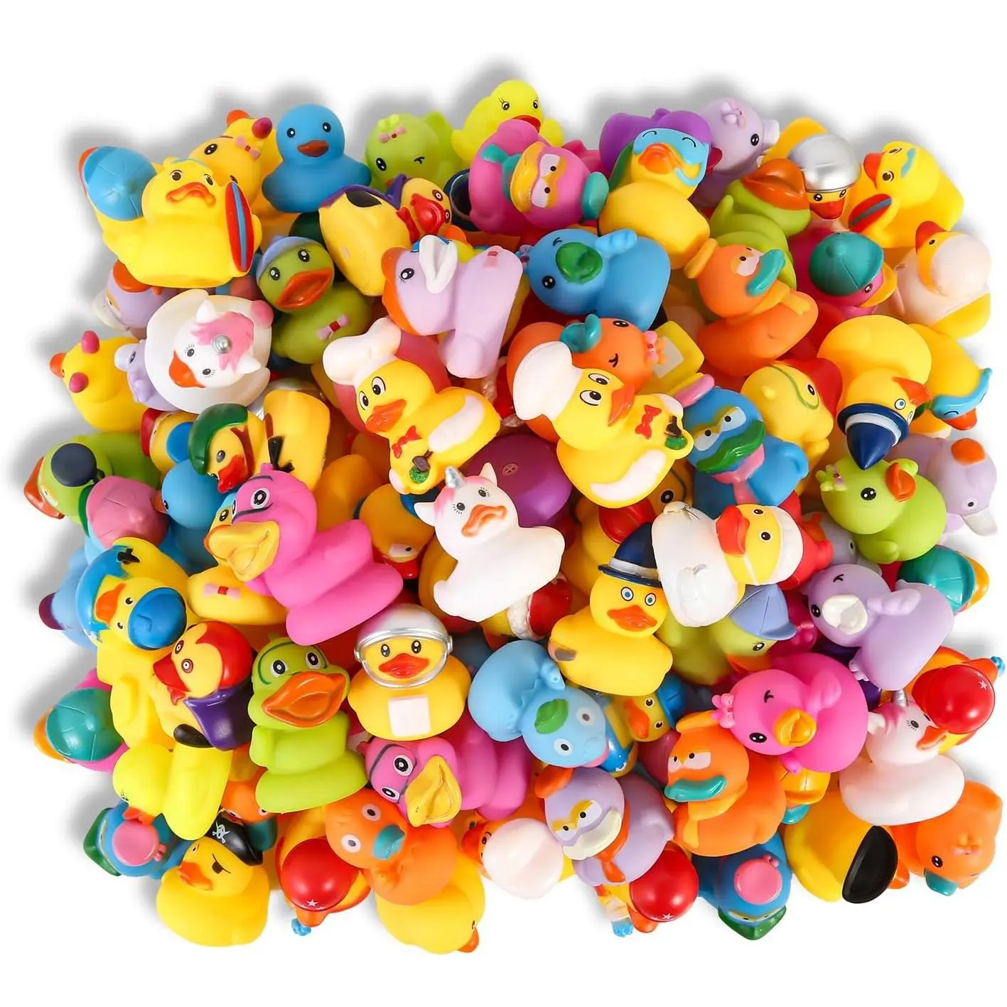 Assorted Rubber Ducks, Floating Children's Bath Toys for Bathtub, Pool, and Beach Fun - Ideal for Jeep Ducking & Party Favors, Assortment, No, Birthday