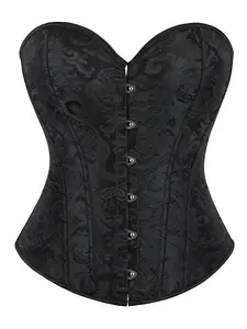 Women's Floral Jacquard Underbust Corset, High Waist Corset, Fashionable Steel Boned Corset for Party Holiday Vacation, Women's Shapewear for All Seasons, Womenswear, Corset Style