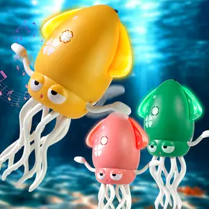 Dancing Squid Toy for Kids with LED Lights & Music 8-Leg Action Obstacle Avoidance Interactive Toddler Toy Rechargeable Sensory Play for Little Hands