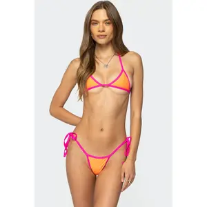 Contrast Micro Triangle Bikini Top