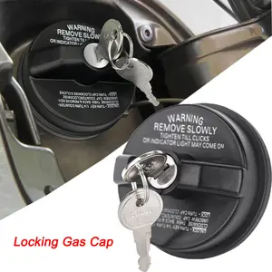 Locking Gas Cap with Keys, Lock Fuel Cap Replace Compatible with Chevy, GMC, Toyota, Honda, Nissan, Subaru, Acura, Buick, Cadillac, Infiniti, Isuzu, Mitsubishi, Scion, Suzuki, Pontiac