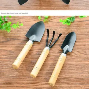 3-Piece Garden Tool Set, Small Shovel Tools for Home Gardening, Planting Vegetables, Flower Potting, Soil Loosening, Iron Spade