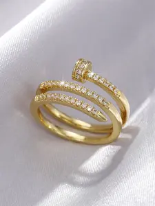 Charming Artificial Zircon Stackable Engagement Ring for Women, Perfect Valentine's Day Gift, Ideal for Weddings, Anniversaries & Parties, Elegant Fashion Rings
