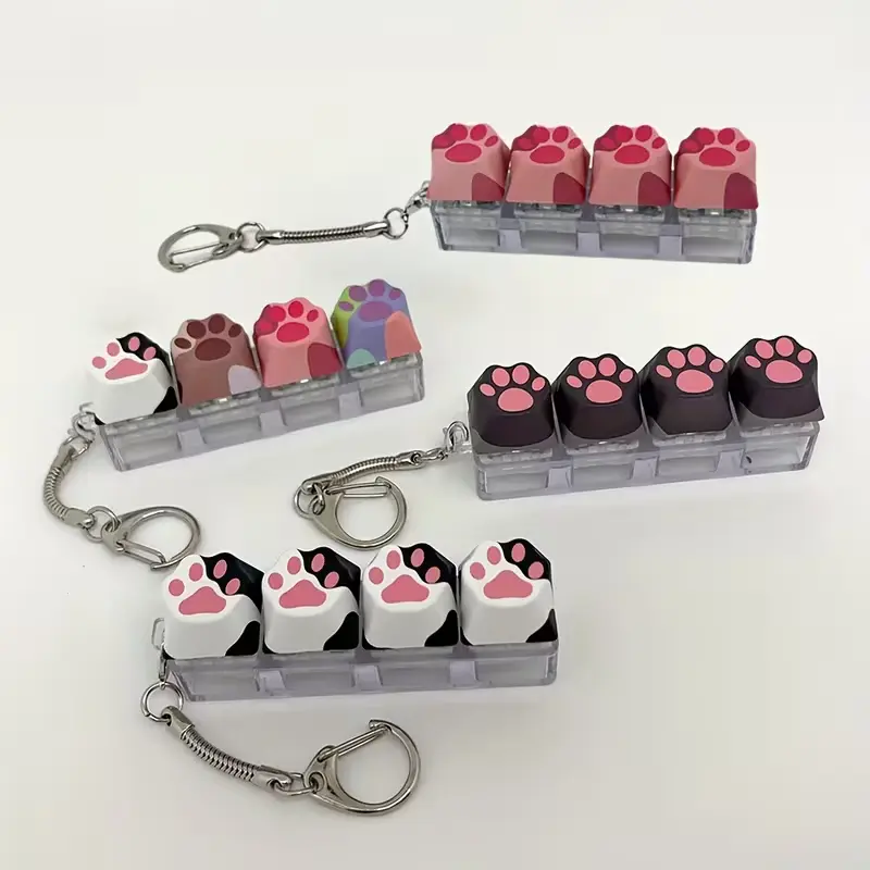 Quiet Fidget Keychain Toy, Silent Sensory Stress Relief Toy for Kids and Adults, Mini Keyboard Fidget Toy relaxation anxiety reliever