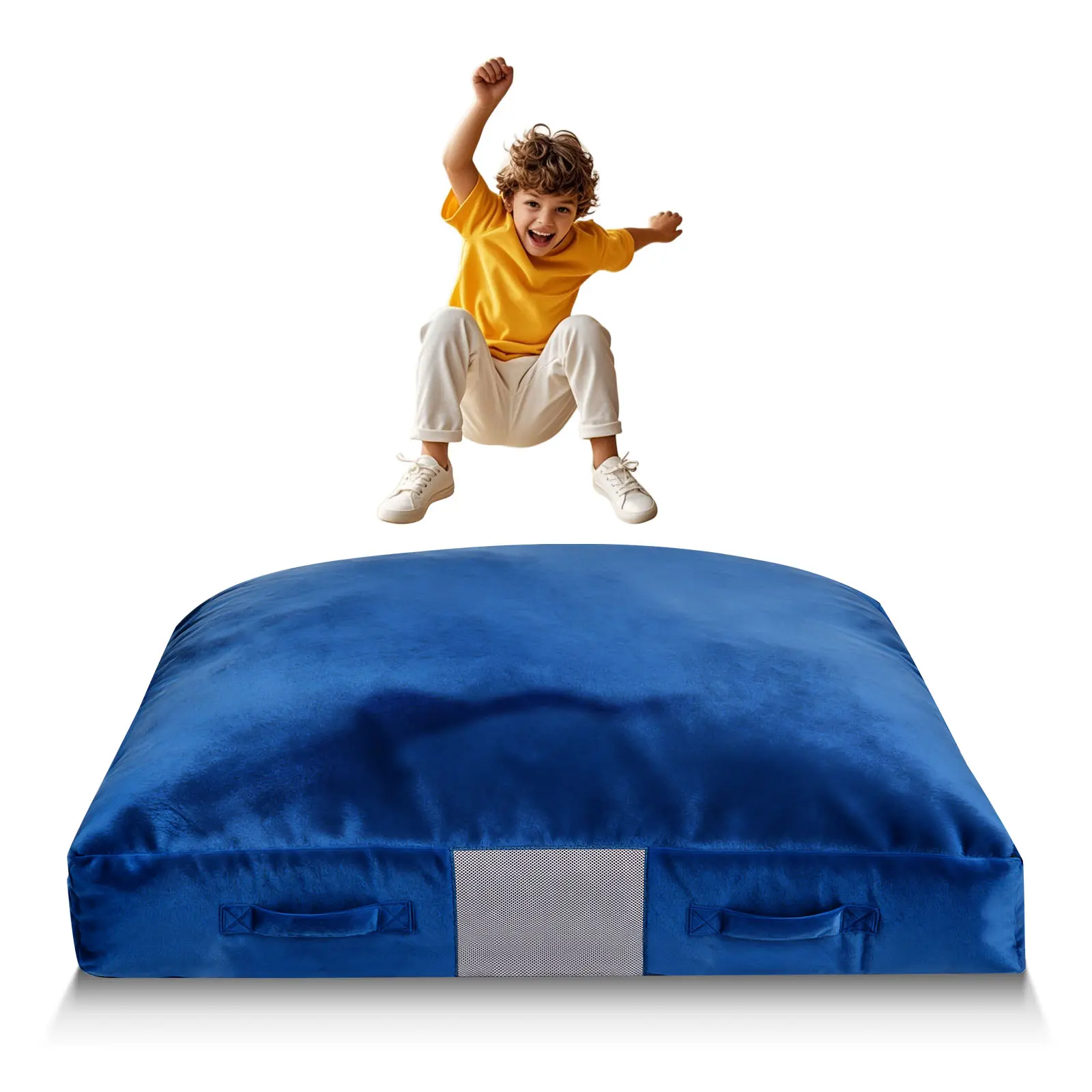 VEVOR Crash Pad, 5 x 5 ft Crash Pad for Kids Sensory with Foam Blocks and Washable Cover, Giant Pillow Mat Large Soft Foam Landing Zone, Sensory Room Equipment for Children Jumping, Relaxing & Play, Sensory Products#BacktoSchool