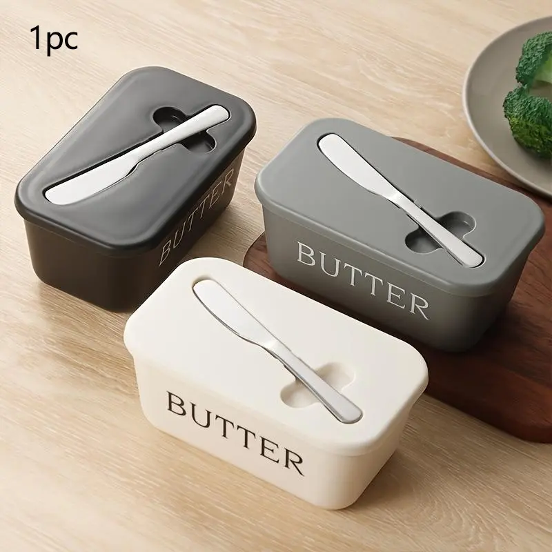 PP Butter Box and Butter Knife Set for Hotel Home Restaurant Butter Plate Food Grade Convenient Multi-purpose Box Serving Plate Butter Plate