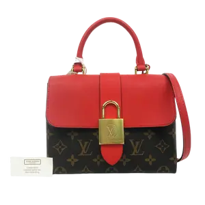 Pre-owned Louis Vuitton leather Shoulder Bags Monogram Locky BB Coquelicot JV00154 NO2