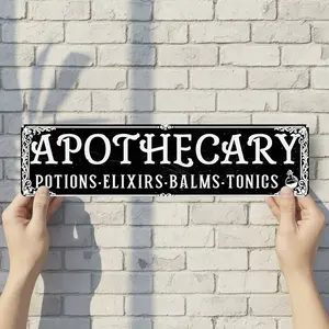 Apothecary - Vintage Style Street Sign - Aluminum Wall Art & Room Decor for Garage Bar Bedroom Farmhouse Home - 16" x 4" Rust Free Metal Poster