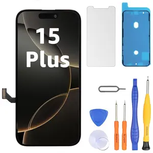 LL TRADER Screen for iPhone 15 Plus LCD 6.7" Replacement FHD Screen Touch Screen 3D Touch Digitizer Frame Assembly and Repair Kit 20251