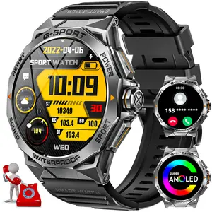 Multifunctional Smart Watch for Men(Call Make/ Answer), 1.43’’ AMOLED Sports Smartwatch Compatible with iPhone Android Phones Always-on Display Digital Watch Gifts for Men Father’s Day Gifts
