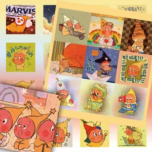 54pcs Cartoon Little Red Man Series Stickers, Suitable for Faith Based Designs Such As Scrapbooks, Diaries, Laptops, Water Bottles, Cars, Etc., As Gifts with Positive Information