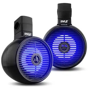 Waterproof Bluetooth Marine Speakers 200W LED Lights 6.5" 2-Way System
