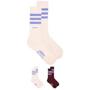 adidas by Wales Bonner 3s Sock in Maroon & Wonqua adidas by Wales Bonner 3s Sock in Maroon & Wonqua