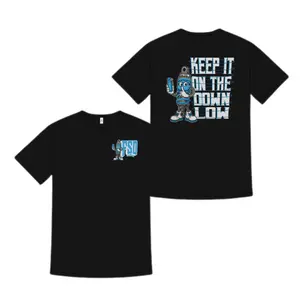 Keep It On The Down Low FSD Shirt, Funny Shock Absorber Mascot Graphic Shirt for Suspension Lift and Truck Enthusiasts, Off Road Garage Style Shirt for Men, Gift for Mechanics and Car Lovers