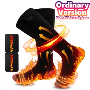 Men'S And Women'S Heated Socks With 5000mAh Rechargeable Battery Electric Heated Socks, Winter Warm Heated Socks, Unisex Foot Warmers For Camping, Hiking, Skiing And Hunting.