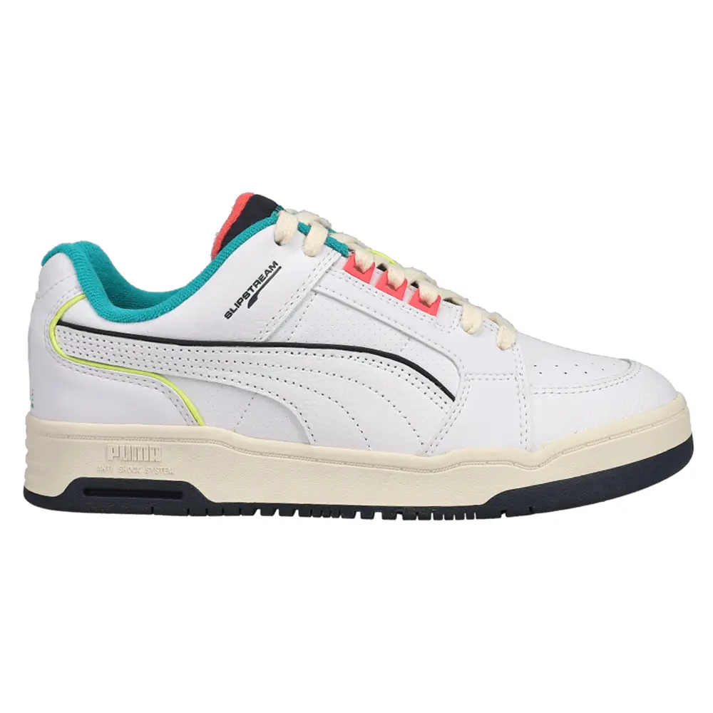 PUMA Mens Slipstream Lo Stb Perforated Logo Lace Up Sneakers Shoes Casual - White
