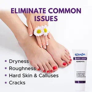 Clearzal Foot Cream For Hard Skin, Cream for Dry, ,Moisturizer for Dry Cracked Heels & Feet,Moisturizing Foot Cream, Guaranteed Relief for Extremely Dry, Cracked Feet, Rich in salicylic acid, menthol, urea, aloe vera, 3.4 Ounce Tube All Skin Types**
