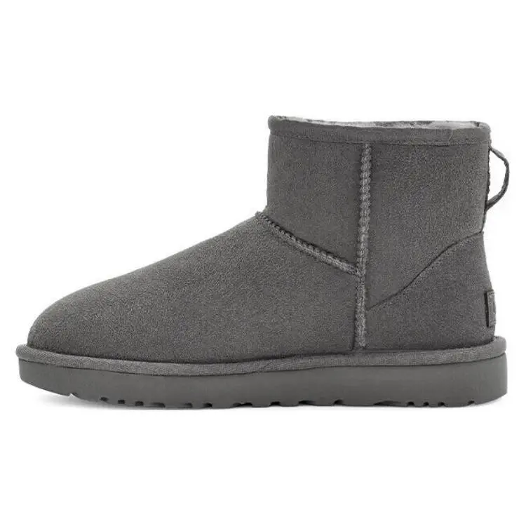 UGG Women's Classic Mini II Shearling Boot - Grey Sports Footwear with Cozy Rubber Sole, Soft Elastic Shaft for Light Winter Conditions & Casual Wear