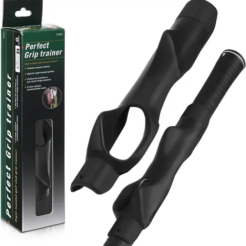 #SummerVibes Golf Grip Trainer Right-Handed Golf Club Grip Trainer Attachment, Corrects Hand Positioning, Builds Muscle Memory, Fits Standard Golf Club Grips (Driver to Wedge) for Practice, Pre-Round Warm-Up cart cam