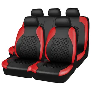 Leather Car Seat Covers Full Set, Airbag Compatible Breathable Car Seat Covers, Universal Fit Seat Covers Protector For Cars Trucks SUV Sedan Interior Decoration