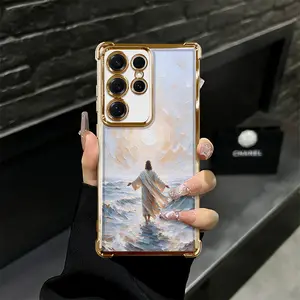God's Plan Jesus Walking on Water Phone Case Full Camera Lens Protection Shockproof Cover for iPhone 11-17 Pro Max and Samsung Galaxy S22-S26