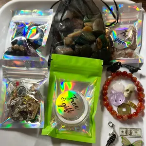 Crow Pack of Crystals, Charms & 1 Bracelet plus fun extras-3 options to choose fixed weight