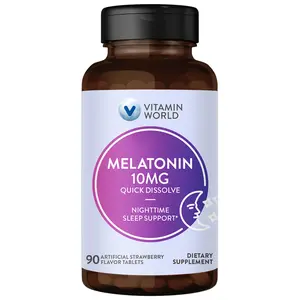 Vitamin World Melatonin Quick Dissolve 10mg, Nighttime Sleep Support Supplement Healthcare