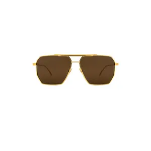 Bottega Veneta Aviator Sunglasses in Gold
