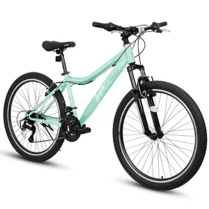 24/26 Inch Mountain Bike for Men & Women – 21-Speed, Carbon Steel Frame, Front Suspension, Dual V-Brakes, 80% Pre-Assembled