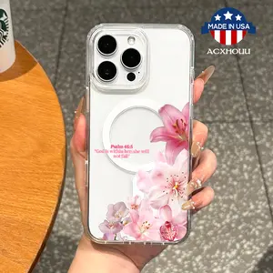 Girly Magnetic Case for iPhone11/12/13/14/15/16/promax, Blossoms of Divine Assurance MagSafe Ready, Slim Fit, Drop-Proof | Perfect for Soft Girl Aesthetic