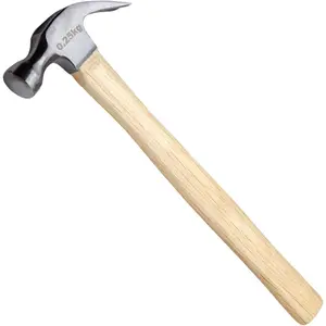 8.8oz Claw Hammer, Forged Carbon Steel Head with Solid Wood Handle, Small DIY & Home Repair Hammer