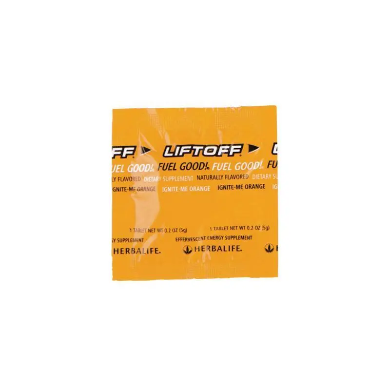 Herbalife Liftoff Ignite Me Orange 100 Count Effervescent Drink Tablets Orange Flavor Vitamin C B Vitamins Dietary Supplement Daily Nutrition Energy Support Focus Support Dissolvable Tablets Ready to Mix Beverage Bulk Pack