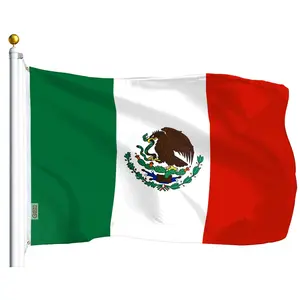 Mexico Mexican Flag 100D Printed Polyester 3x5 Ft Bandera de México Dye Sublimated