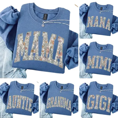 Custom Mama Sweatshirt, Mothers Day Gift, Personalized Grandma Sweatshirt, Gigi Sweatshirt, Grammy Mimi Nonny Mommy Honey Shirt