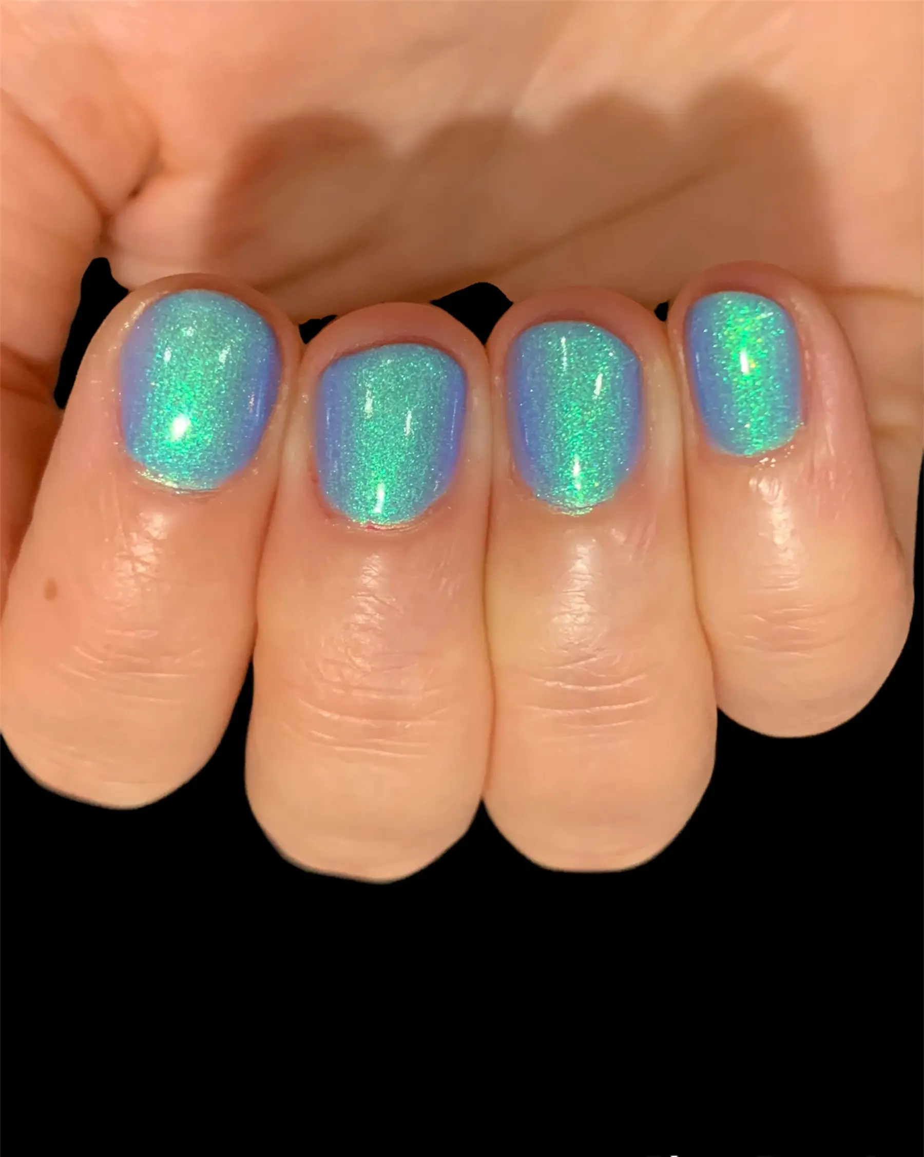 Glowtastic - Purple Green Blue "Glow Pop Nail Polish Collection" Multi-Color Shifting: Oil Slick /Polish Me Silly