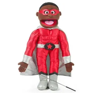 Superhero Boy Puppet, Black (25")