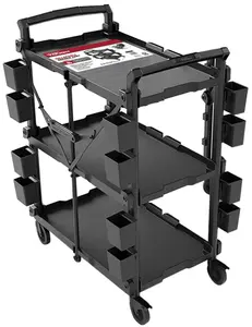 Hyper Stack New Foldable Collapsible Utility Cart, Black