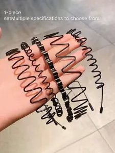 Men's and women's metal headbands, Zigzag headband, neutral black sports headbands, hairbands for home and outdoor hair accessories, elastic headbands suitable for daily wear, decoration, and also a small gift