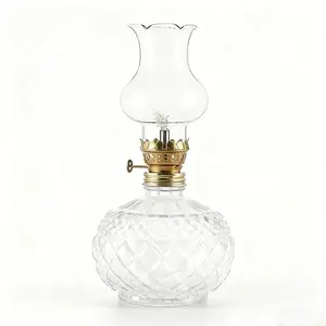 Vintage Oil Lamp Glass Candle Holder, Crystal Decorative Candlestick for Wedding Housewarming Home Interior Decor outdoorfun