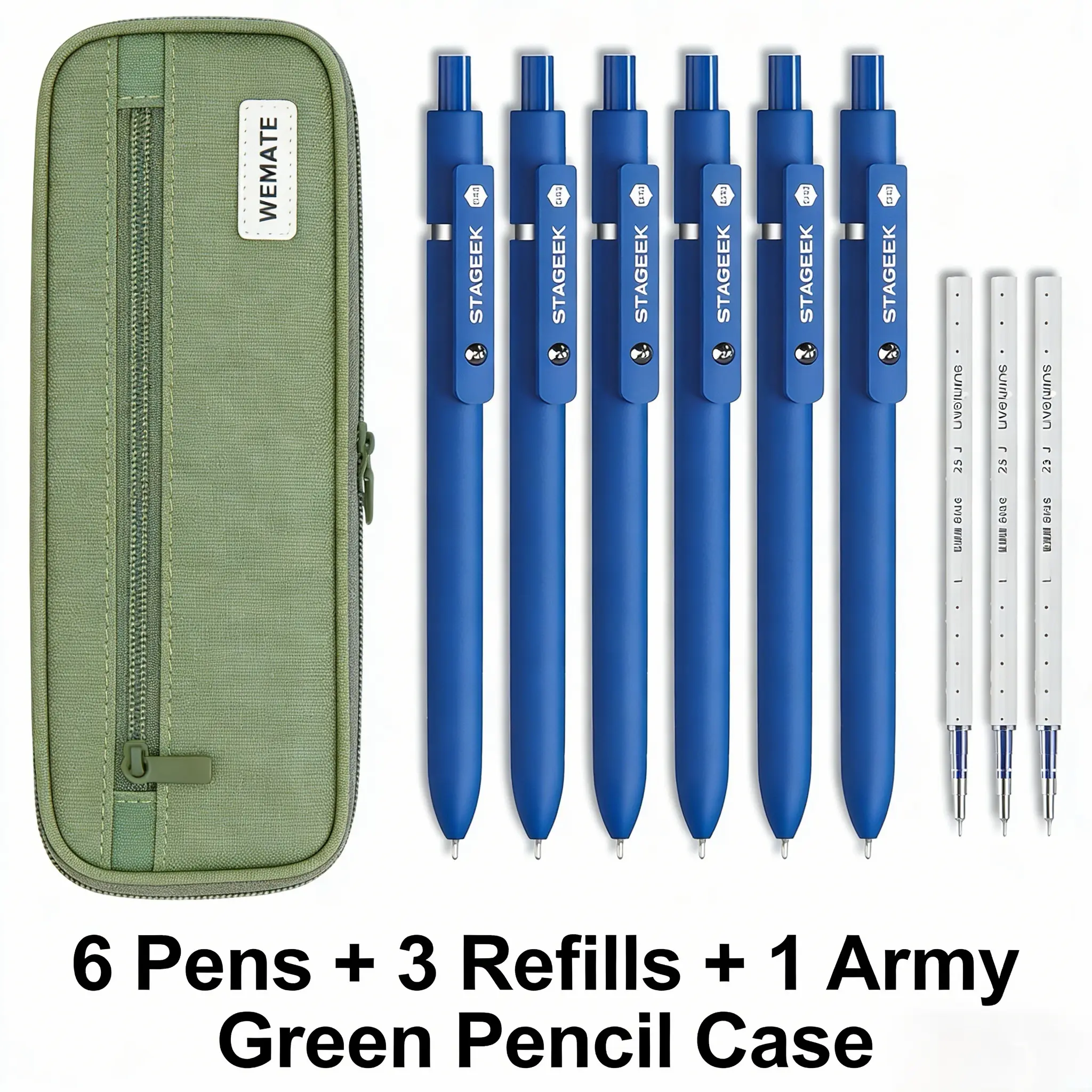 Blue Pen Storage Set 10pcs