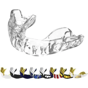 Instant Custom-Fit Mouth Guard, Dentist-Level Comfort, Protection & Fit - Moldable Mouthguard for Football, Boxing, Rugby, MMA, BJJ, UFC Mouth Piece- Includes Mouth Guard Case (Clear, Adult)
