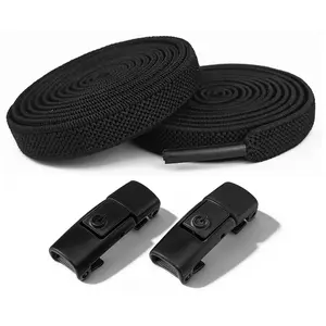 No Tie Elastic Shoelaces - 100cm| Push-Button Closure for Quick Use | Universal Fit for Adults & Kids Sneakers