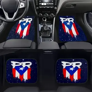 Puerto Rico Pride Car Floor Mat 4-Piece Set - Universal - Suitable for all seasons of the year, suitable for cars and SUVs, the perfect gift for men and women