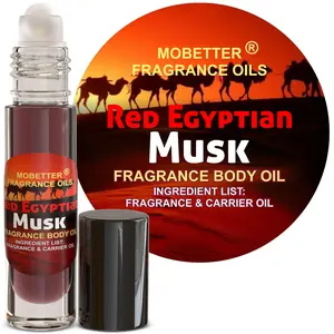 MOBETTER FRAGRANCE OILS Red Egyptian Musk Body Oil 0.33 Oz Roll On Glass Bottle