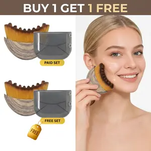 Buy 1 Get 1 Free — Facial Lymphatic Drainage Brush Reduce Puffiness Sculpt Jawline and Contour Face Ultra Soft Bristles All Skin Types