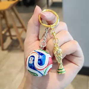 2026 Football Theme Memorial Keychain, Collectible Accessory, Fan Gift, Daily Use, No Ca Prop, Ideal for Soccer Enthusiasts